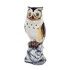 Vintage Zaccagnini Italy Owl Figurine Art Pottery Bird